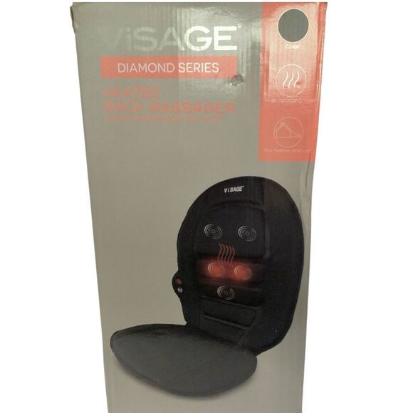 Heated Back Massager By Visage Diamond Series Chair Cushion